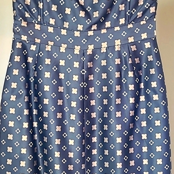 NWT Banana Republic Satin Strapless Midi Dress | Geometric Print | Womens Size 0 - Picture 10 of 17